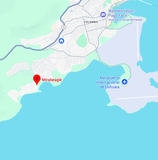 Ubicación de Mirabeagle en Ushuaia